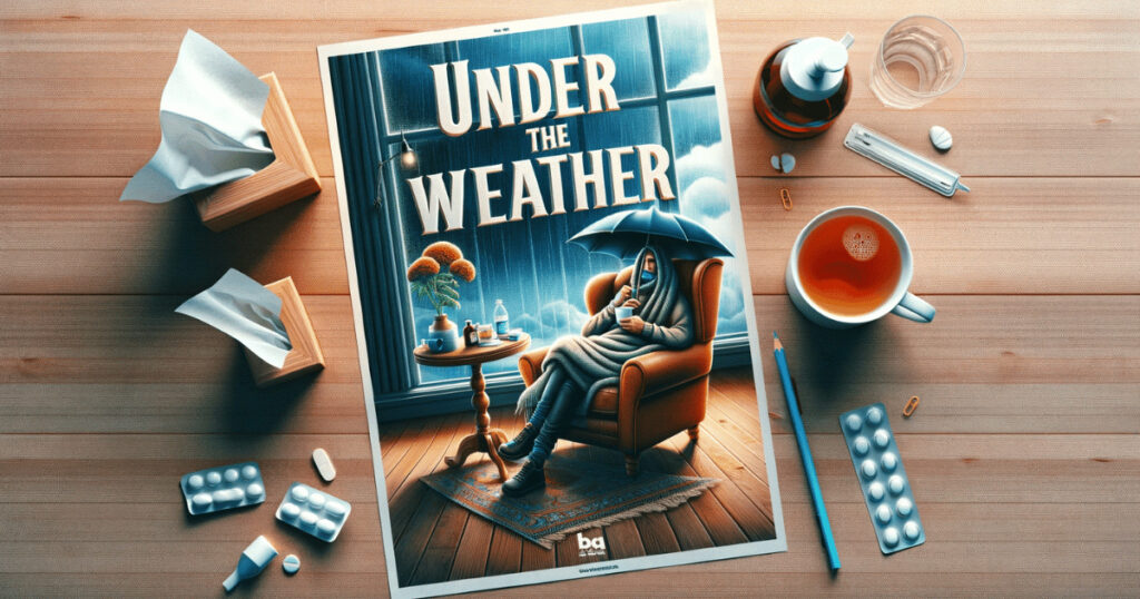 Under The Weather - essa imagem captura visualmente a essência da expressão