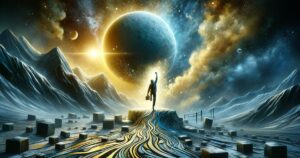 Imagem ilustrando a expressão 'Make Good', com uma pessoa alcançando um objetivo, simbolizando o cumprimento de promessas e sucesso. Perfeita para conteúdo sobre realização pessoal, ética profissional e a importância de manter a palavra